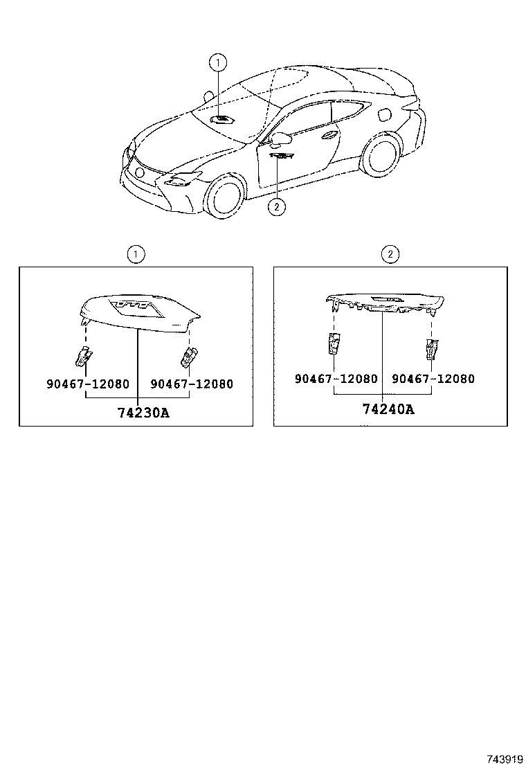 74230-24140 PANEL ASSY, FRONT DOOR ARMREST BASE, RH product image