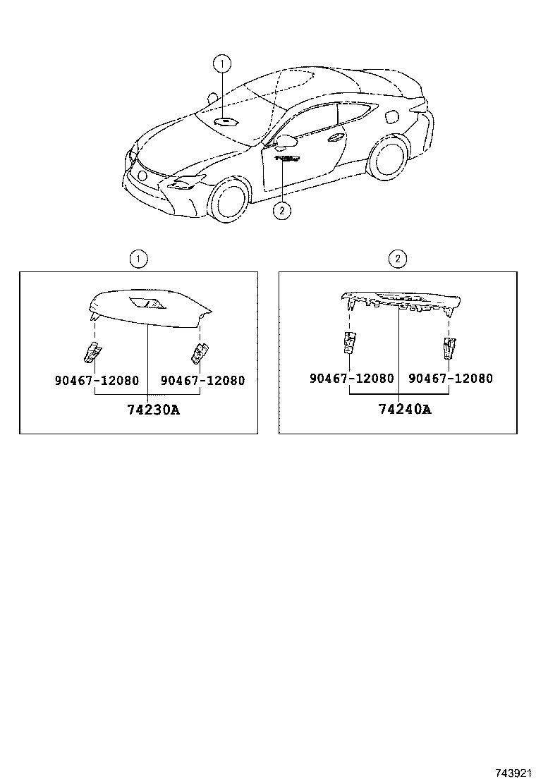 74230-24140 PANEL ASSY, FRONT DOOR ARMREST BASE, RH product image