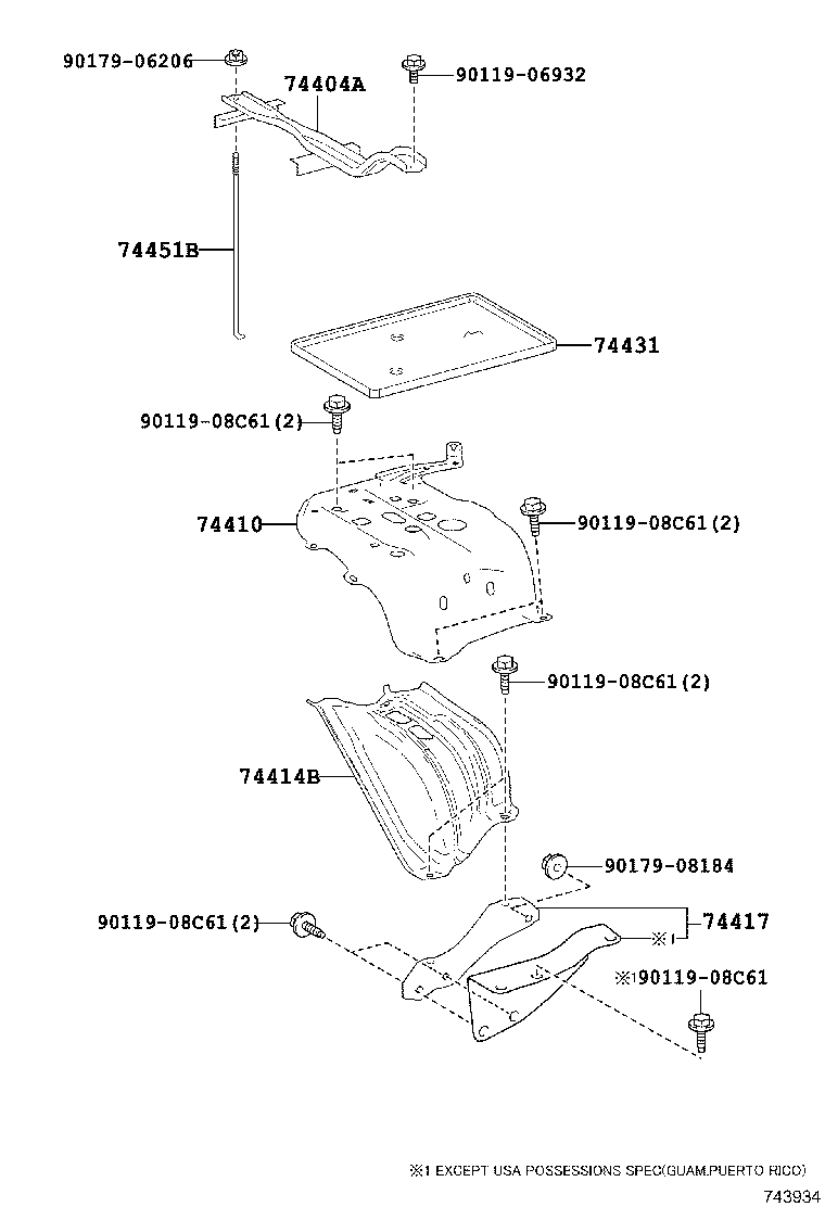 74401-78010 BRACKET, BATTERY CARRIER product image