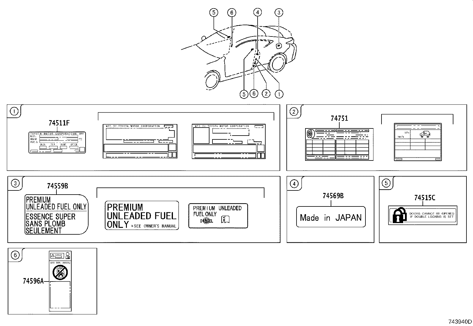 Toyota 11285-38040 LABEL, COOLANT SYSTEM NOTICE