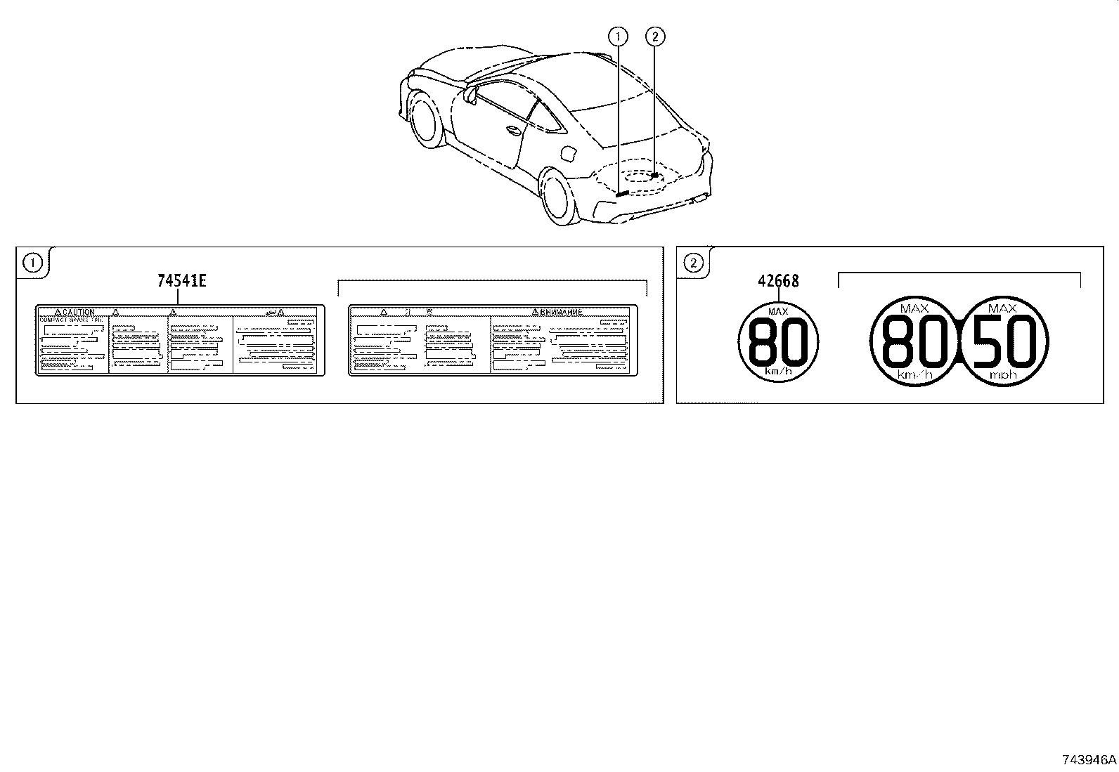 42661-24481 LABEL, TIRE PRESSURE INFORMATION product image