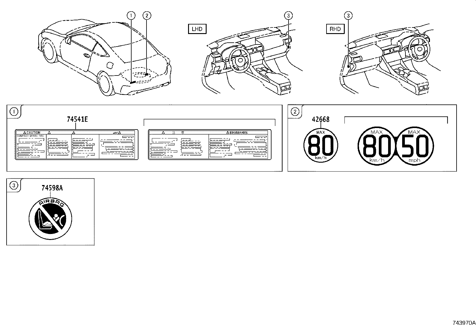 74561-24070 LABEL, FUEL CONSUMPTION INFORMATION product image