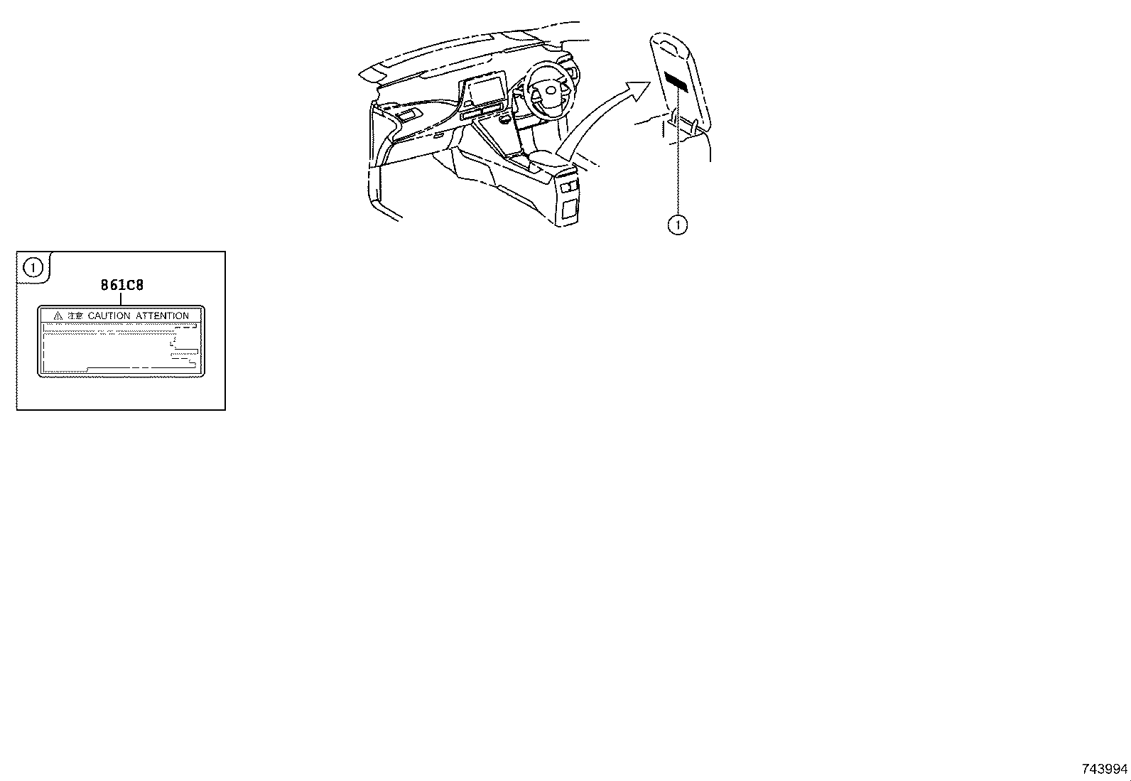 42661-62010 LABEL, TIRE PRESSURE INFORMATION product image