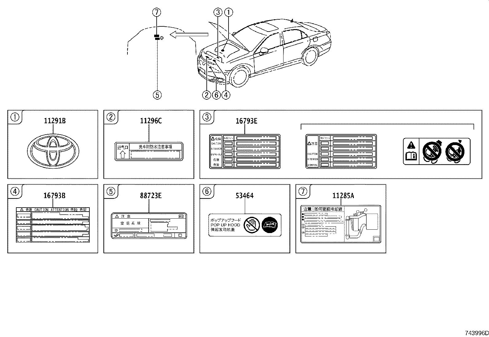 11285-0V030 LABEL, COOLANT SYSTEM NOTICE product image