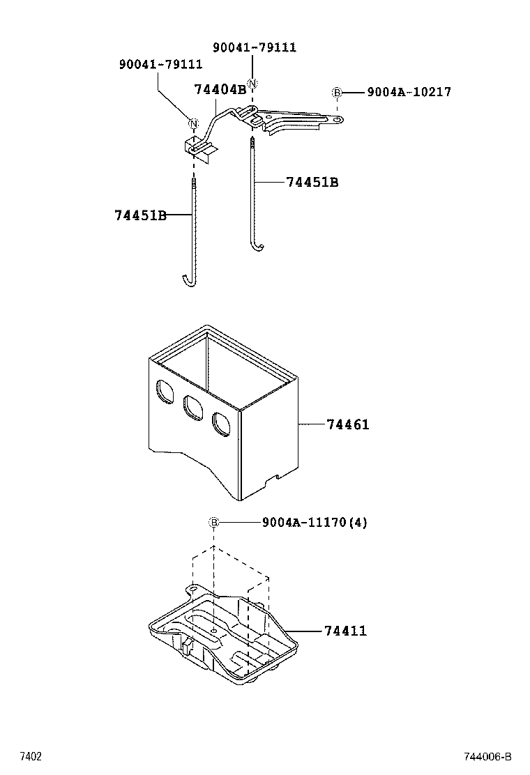 74405-BZ060 COVER, BATTERY product image