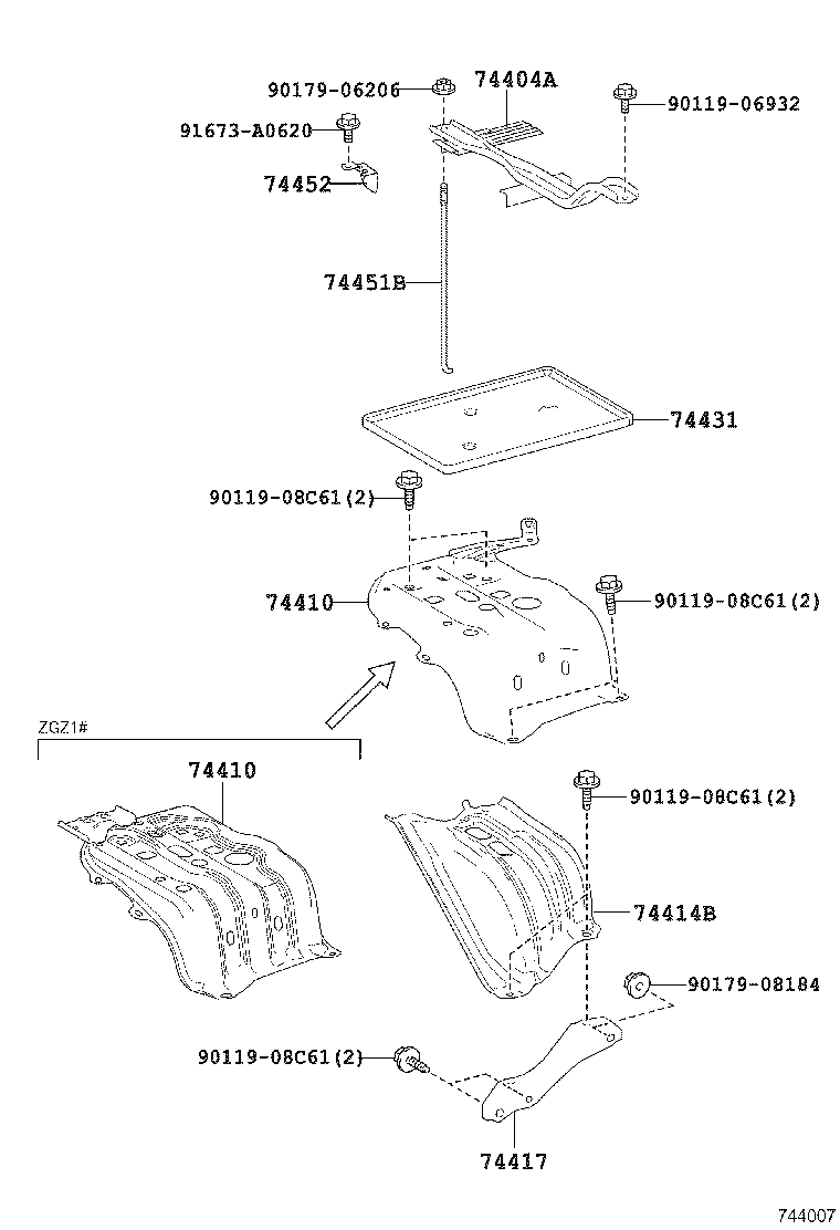 74452-78010 PLATE, BATTERY SET product image