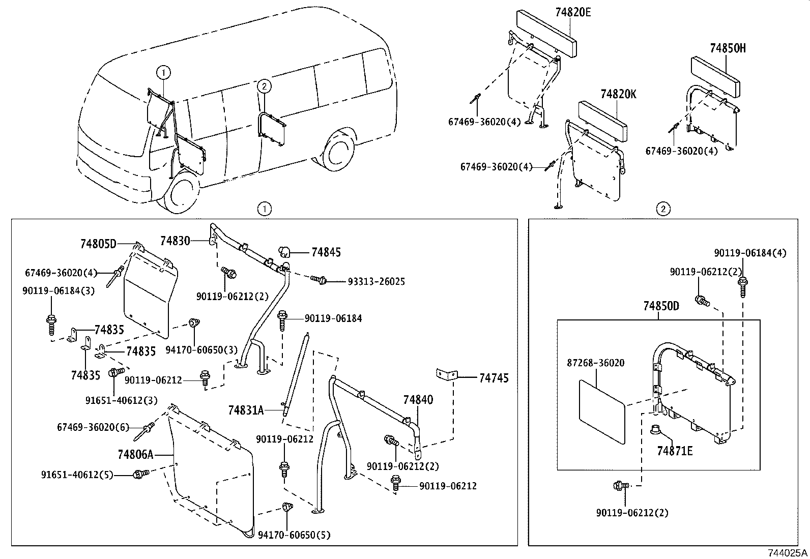 74730-36090 FRAME SUB-ASSY, HAND GRIP, NO.1 product image