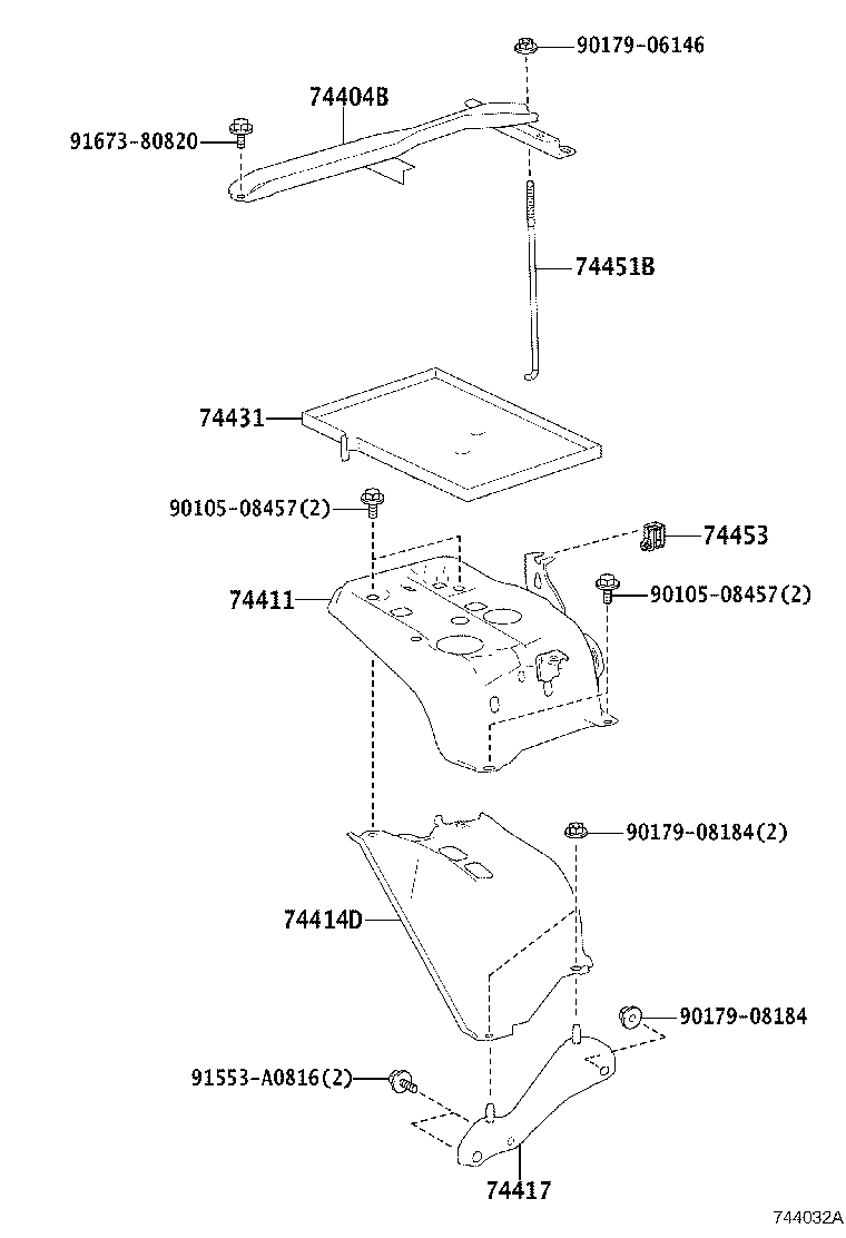 74417-58030 BRACKET, BATTERY CARRIER product image
