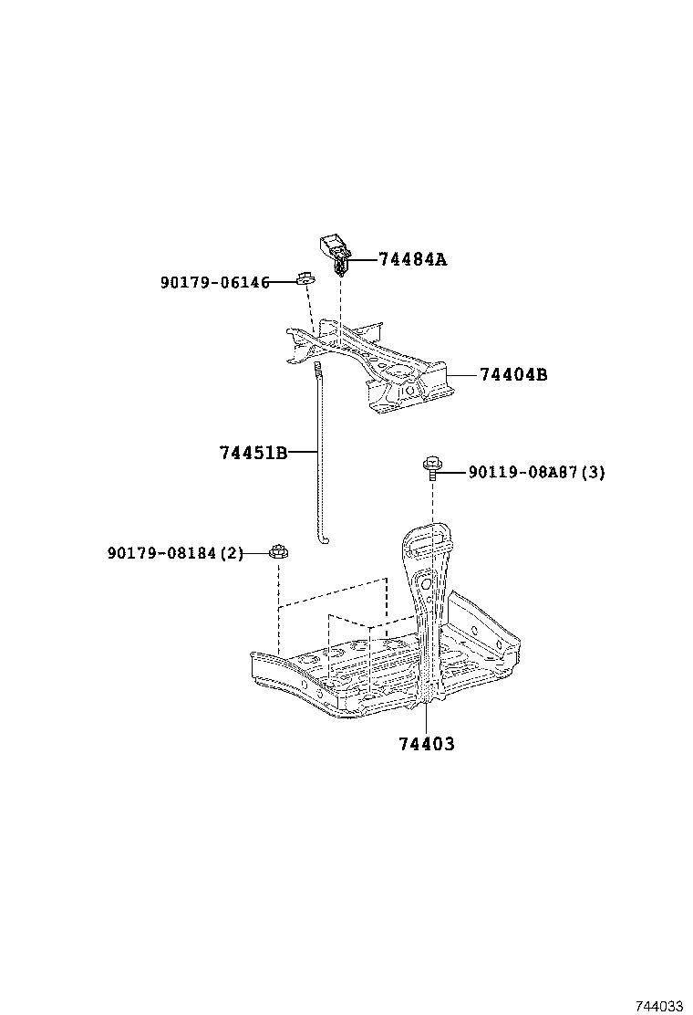 74417-58030 BRACKET, BATTERY CARRIER product image