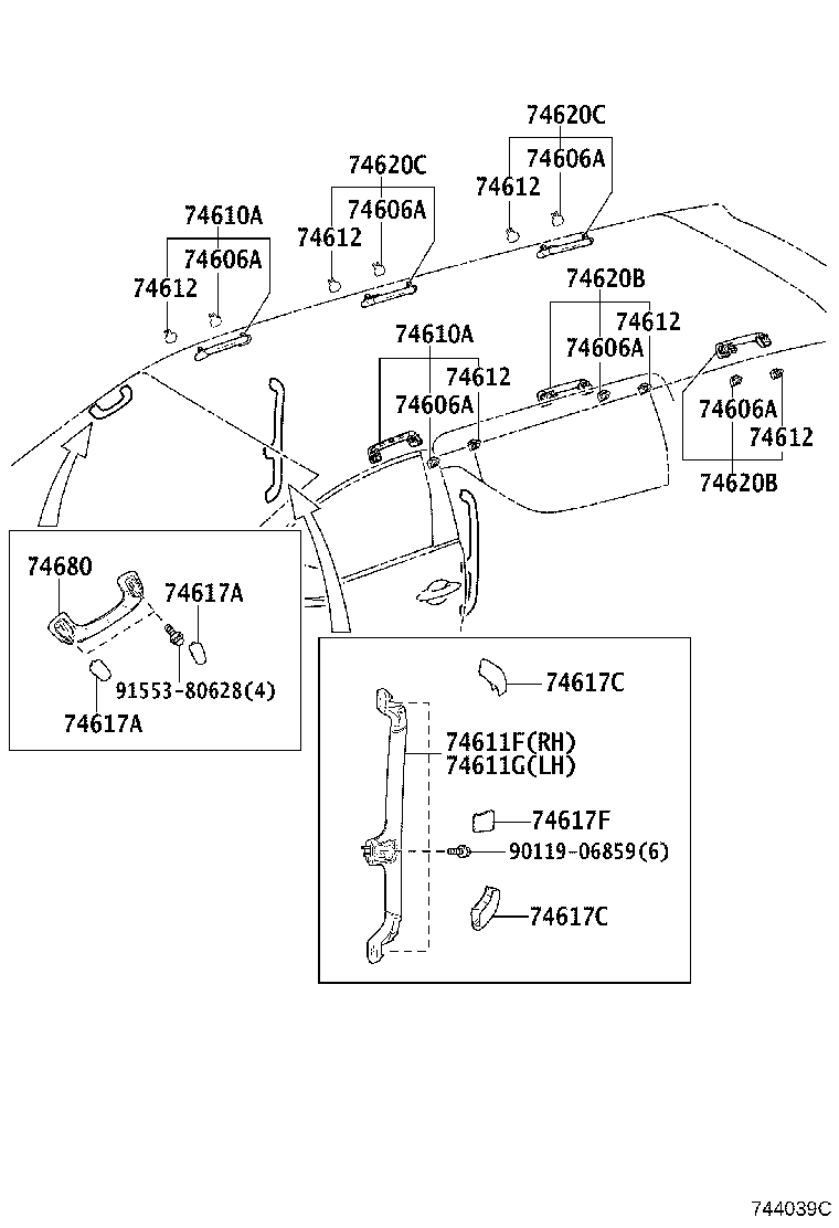 74232-58200 PANEL, FRONT ARMREST BASE, UPPER LH product image