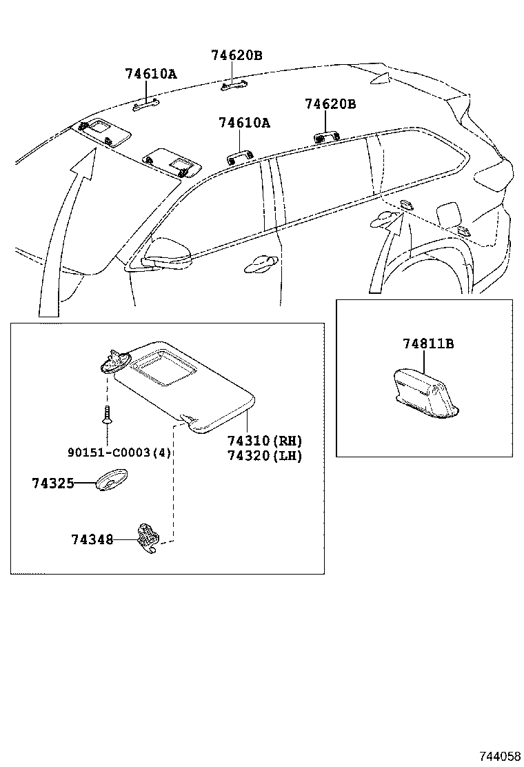 74232-0E080 PANEL, FRONT ARMREST BASE, UPPER LH product image