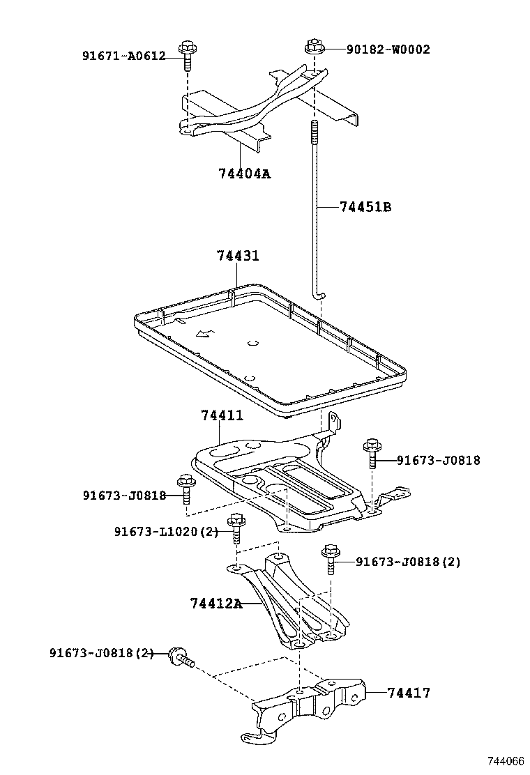 74412-02030 CARRIER, BATTERY, NO.2 product image