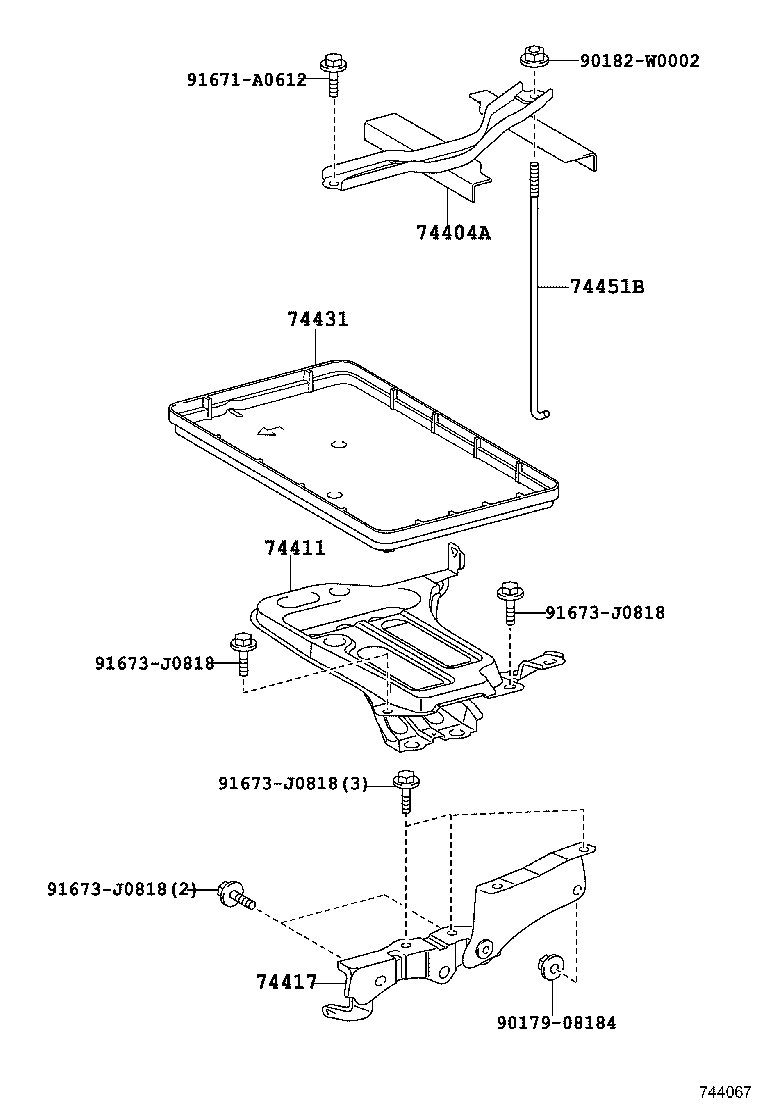 74412-02030 CARRIER, BATTERY, NO.2 product image
