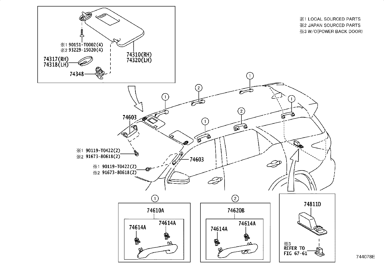 74232-0KB00 PANEL, FRONT ARMREST BASE, UPPER LH product image