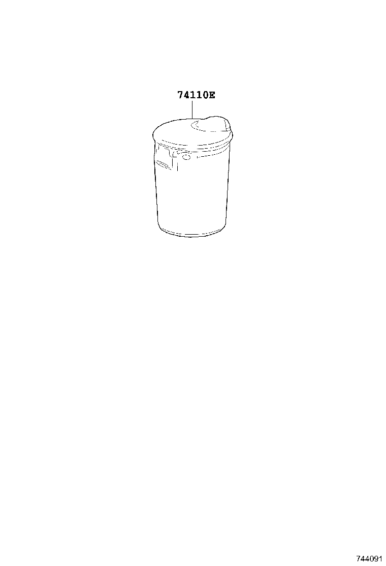74101-52020 RECEPTACLE ASSY, FRONT ASH product image