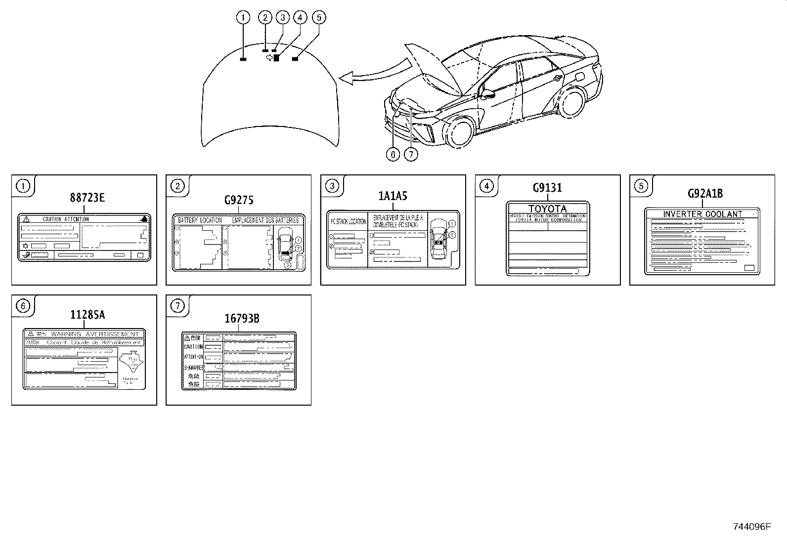 Toyota 11285-77010 LABEL, COOLANT SYSTEM NOTICE