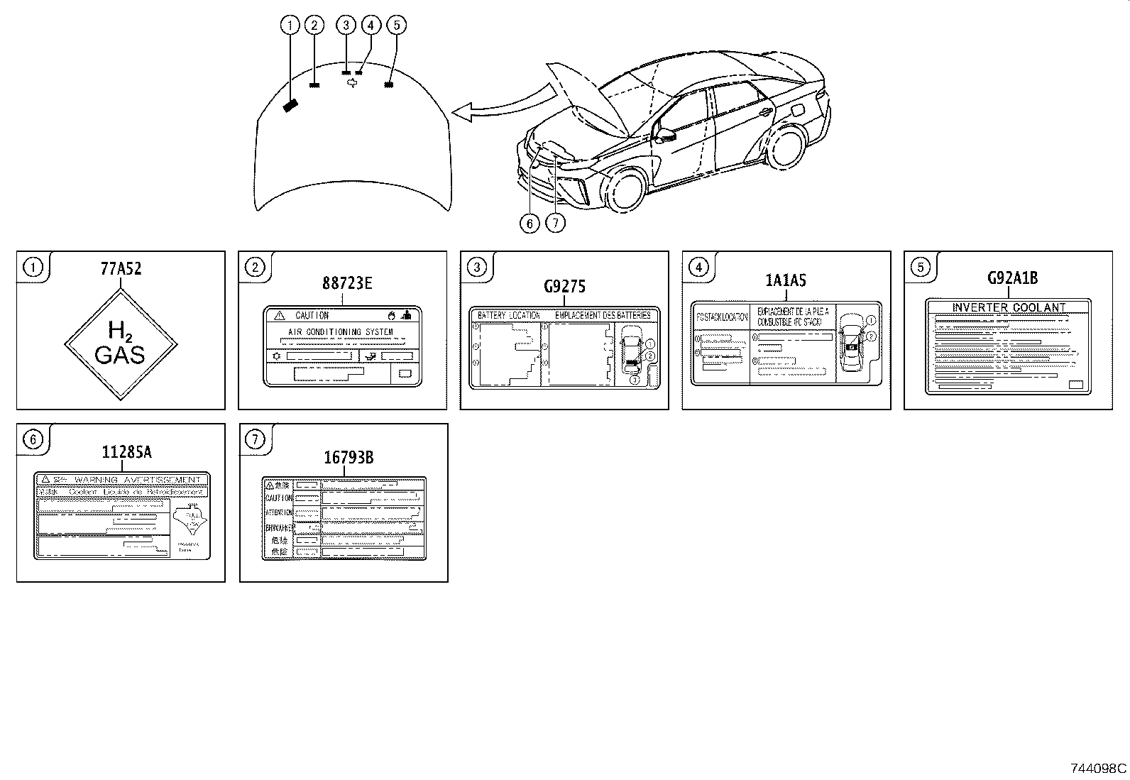 42661-62030 LABEL, TIRE PRESSURE INFORMATION product image