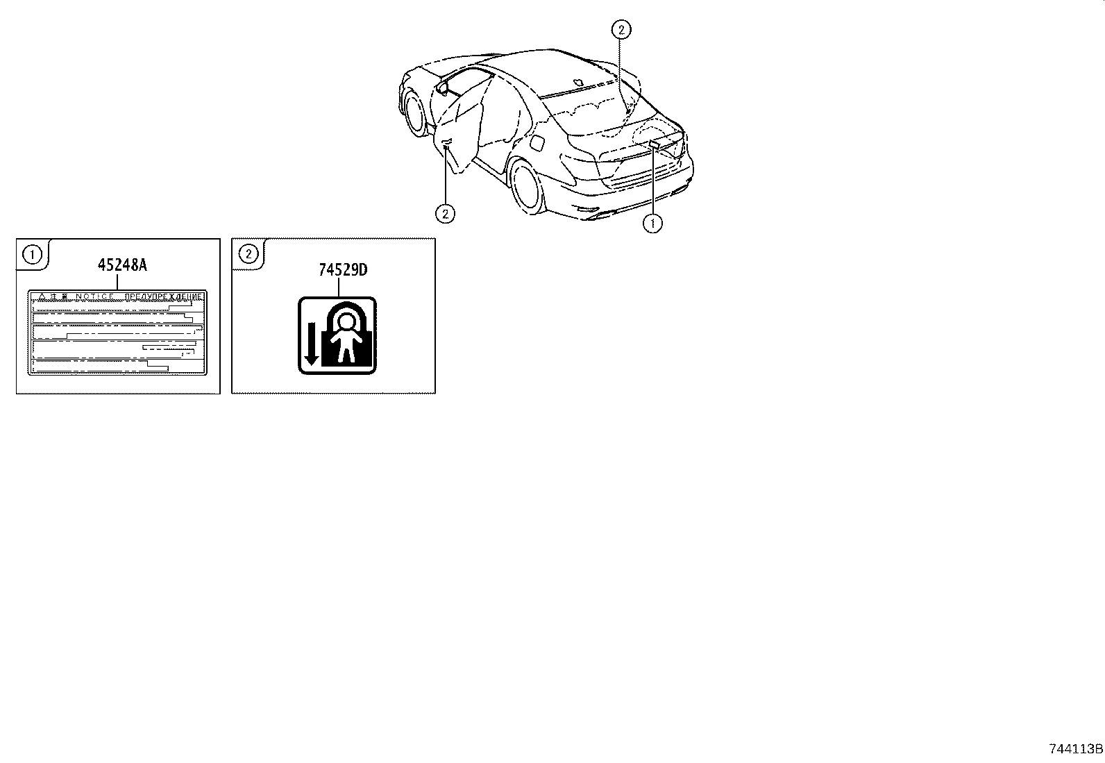 42661-50810 PLATE, TIRE PRESSURE CAUTION product image