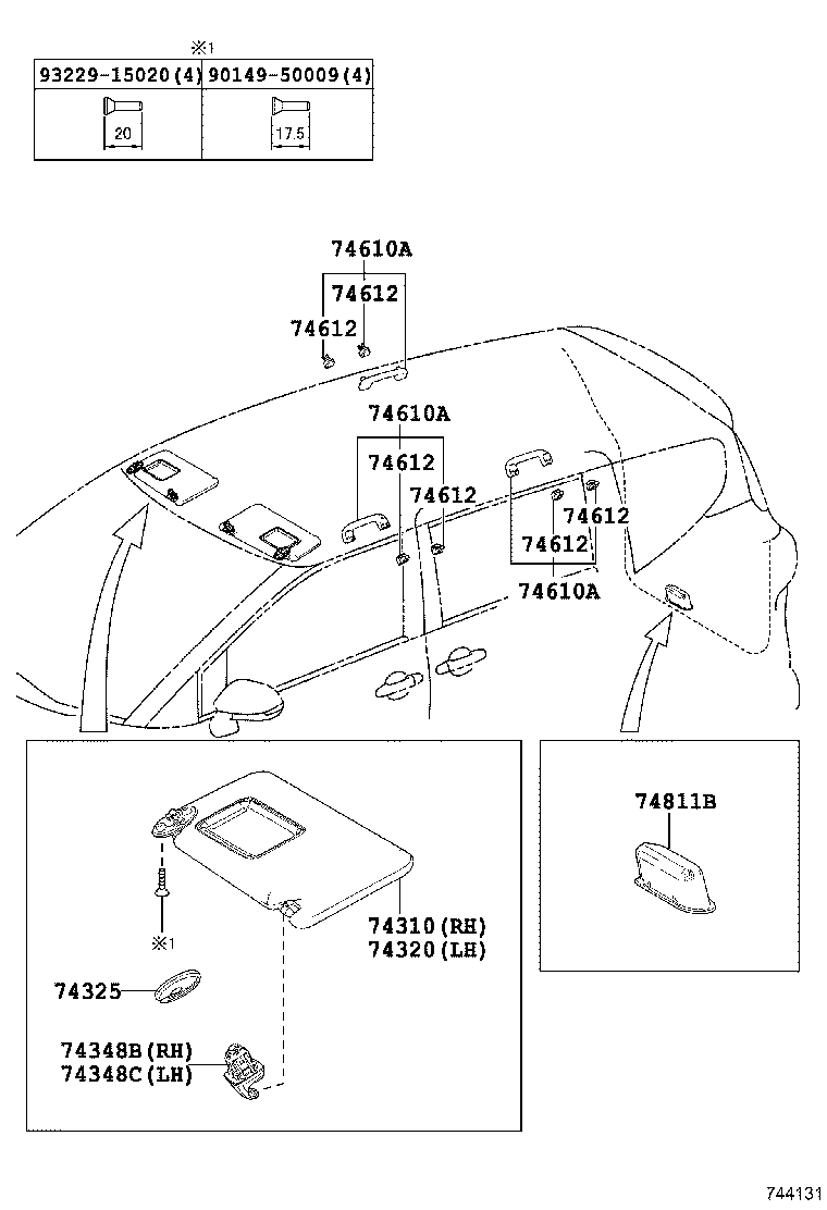 74232-52660-C0 PANEL, FRONT ARMREST BASE, UPPER LH product image