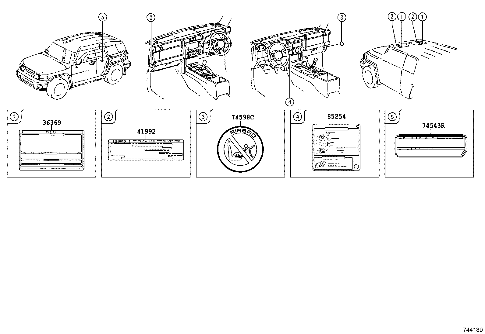 42661-35720 LABEL, TIRE PRESSURE INFORMATION product image