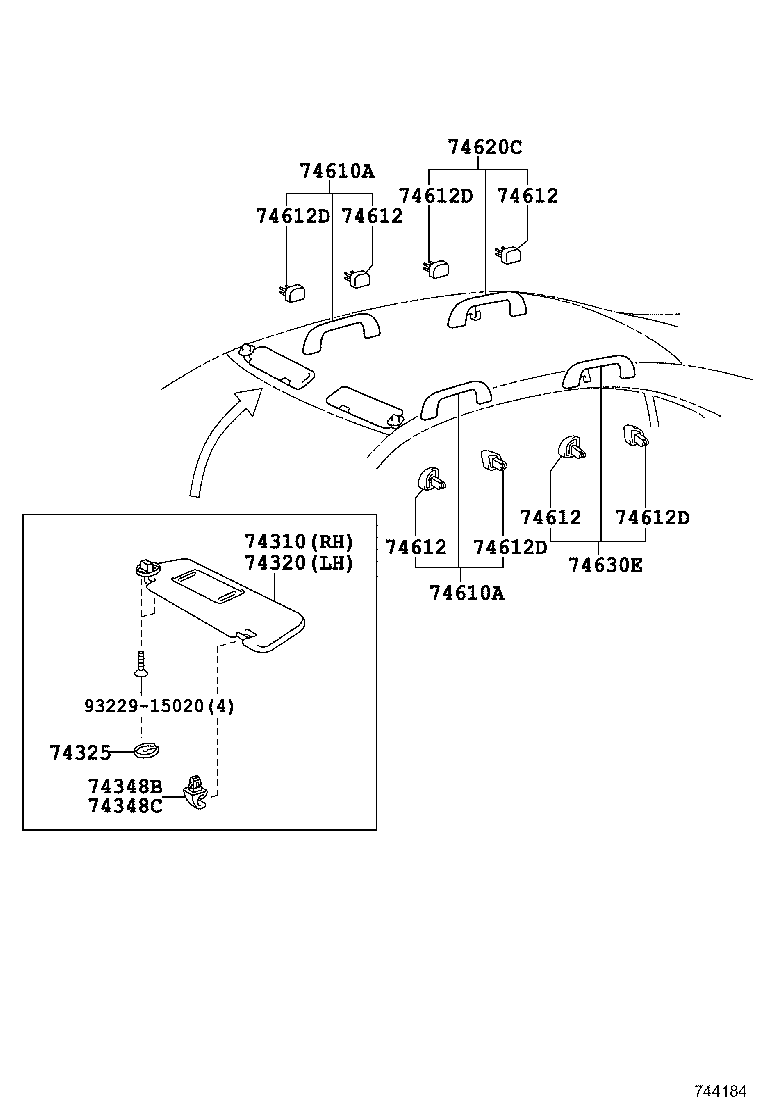 74270-06010 ARMREST ASSY, REAR RH product image