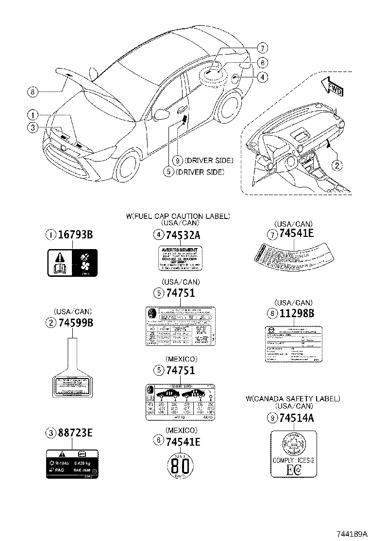 Toyota 11298-WB004 LABEL, EMISSION CONTROL INFORMATION