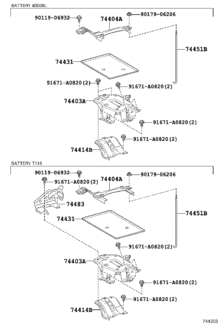 74483-48020 CLAMP, BATTERY, NO.3 product image