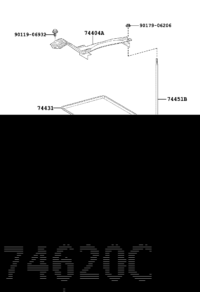 74451-48010 BOLT, BATTERY CLAMP product image