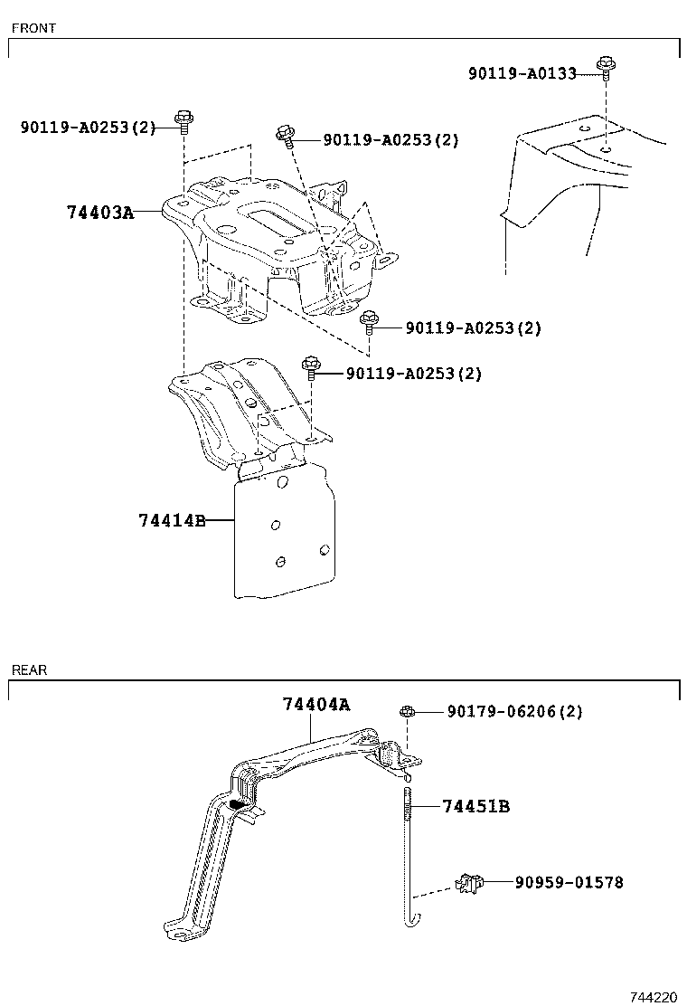 74403-0E010 CARRIER SUB-ASSY, BATTERY product image