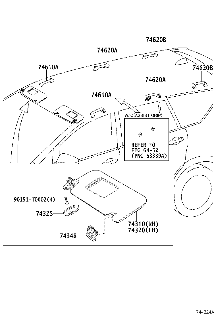 74272-0K290 PANEL, REAR DOOR ARMREST BASE, UPPER LH product image