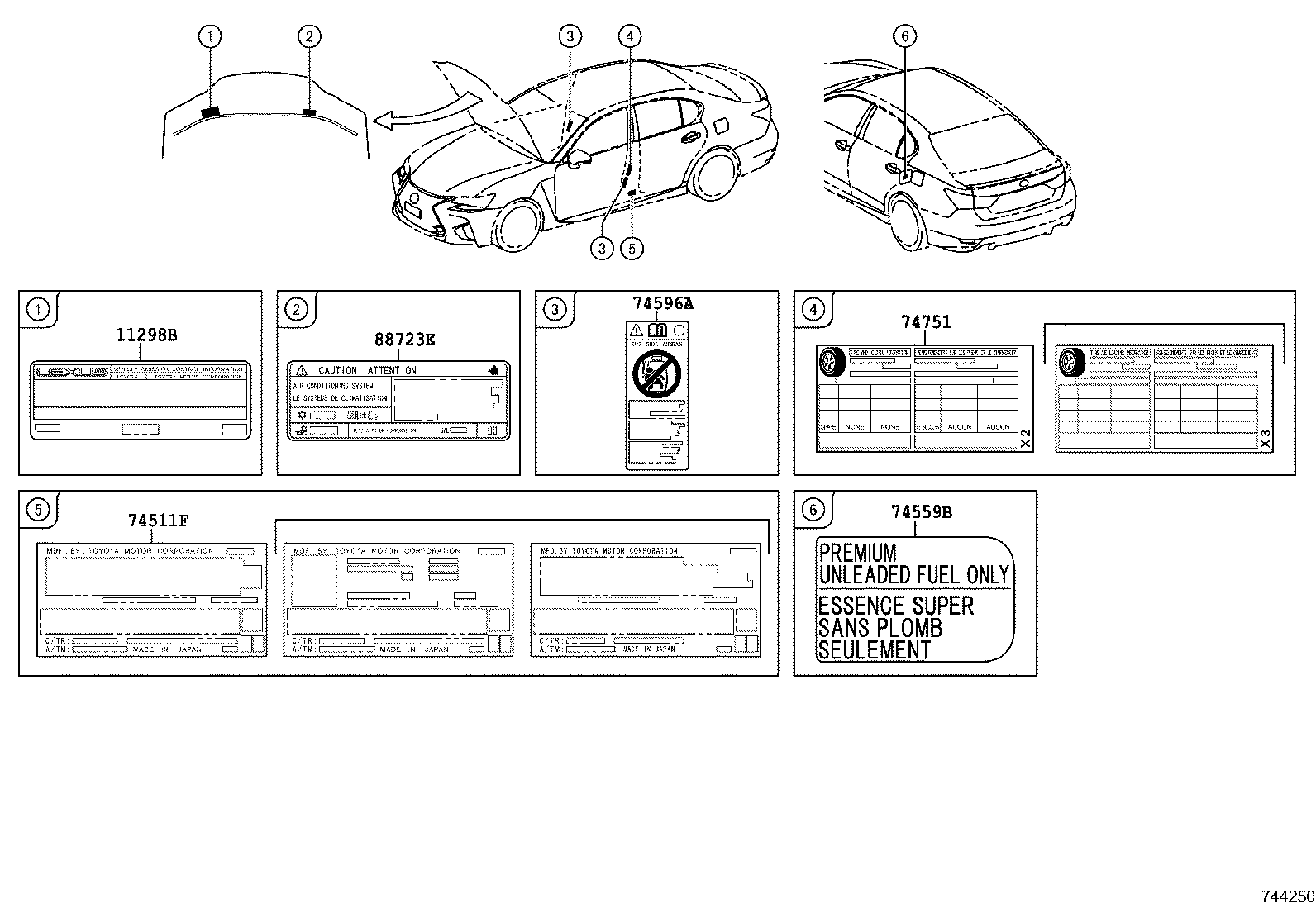 42661-30Q30 LABEL, TIRE PRESSURE INFORMATION product image
