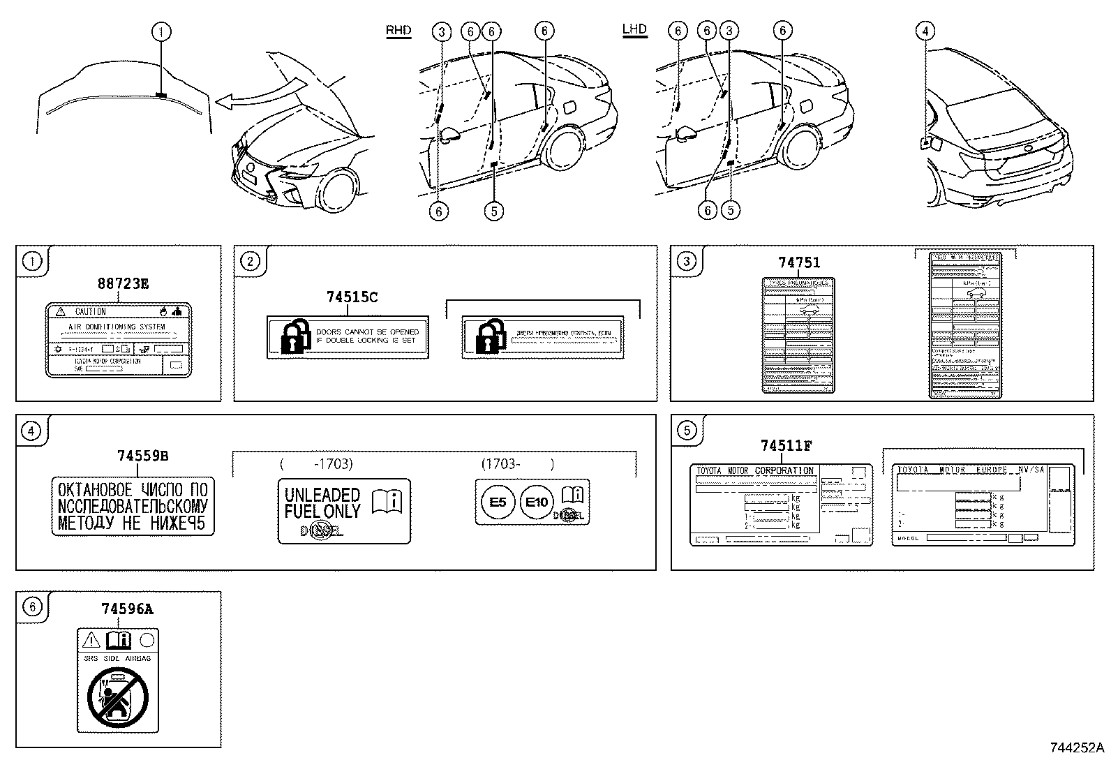 42661-30Q50 LABEL, TIRE PRESSURE INFORMATION product image