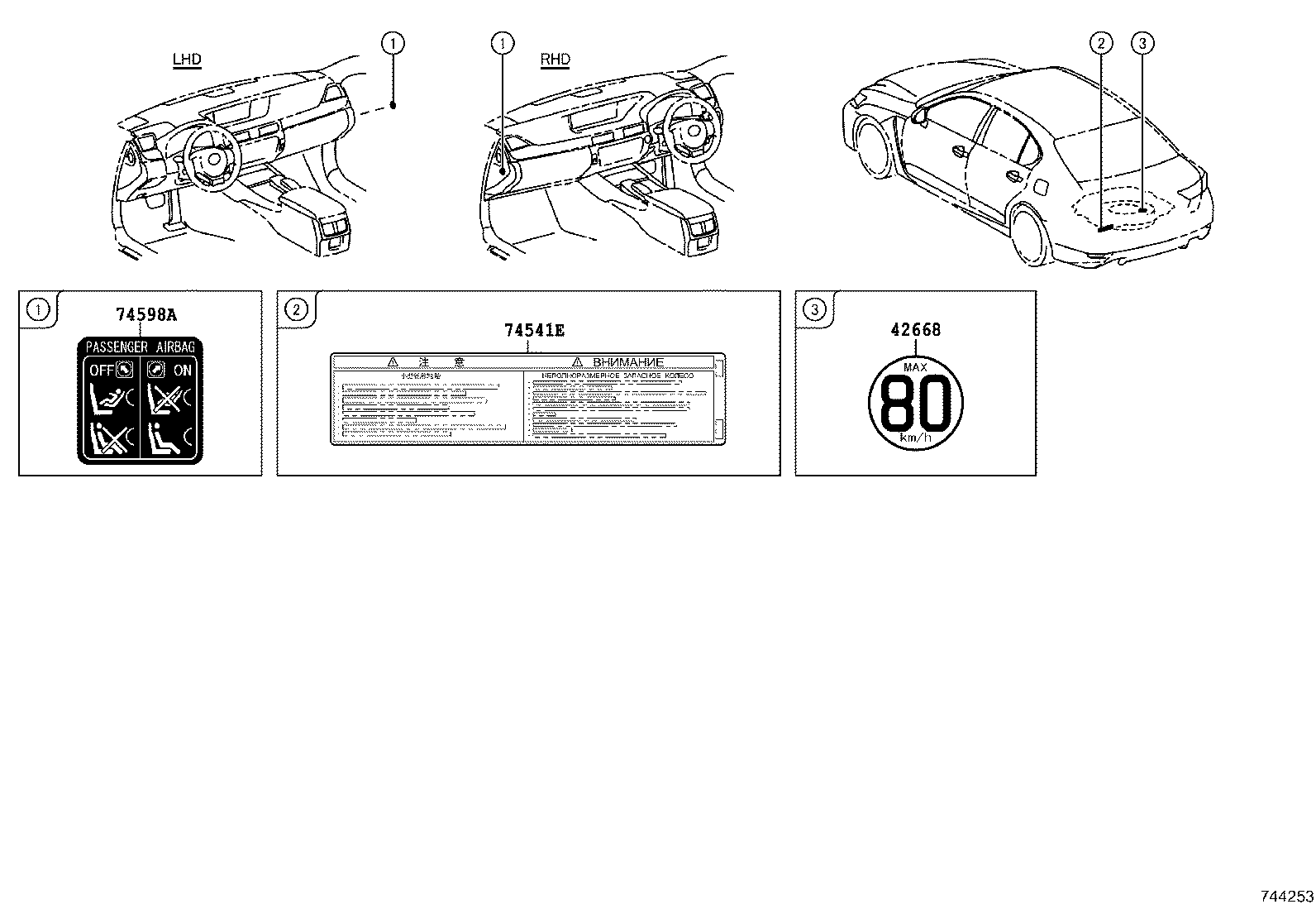 42661-30Q50 LABEL, TIRE PRESSURE INFORMATION product image