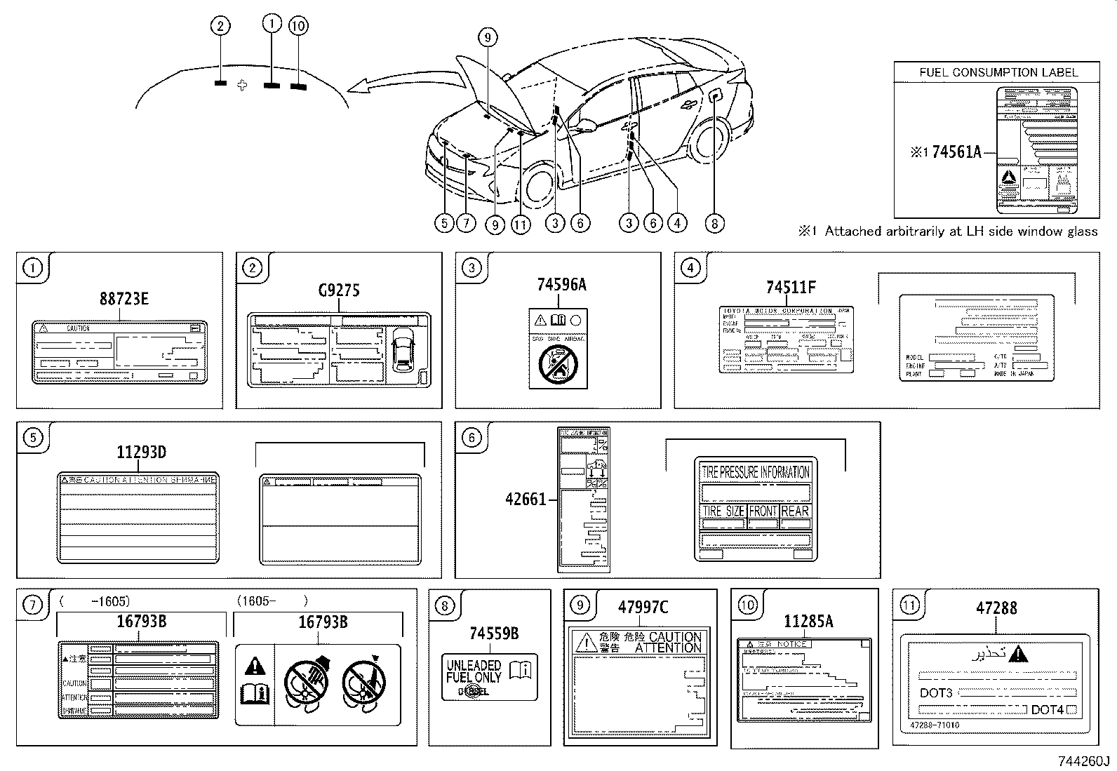 74561-47040 LABEL, FUEL CONSUMPTION INFORMATION product image