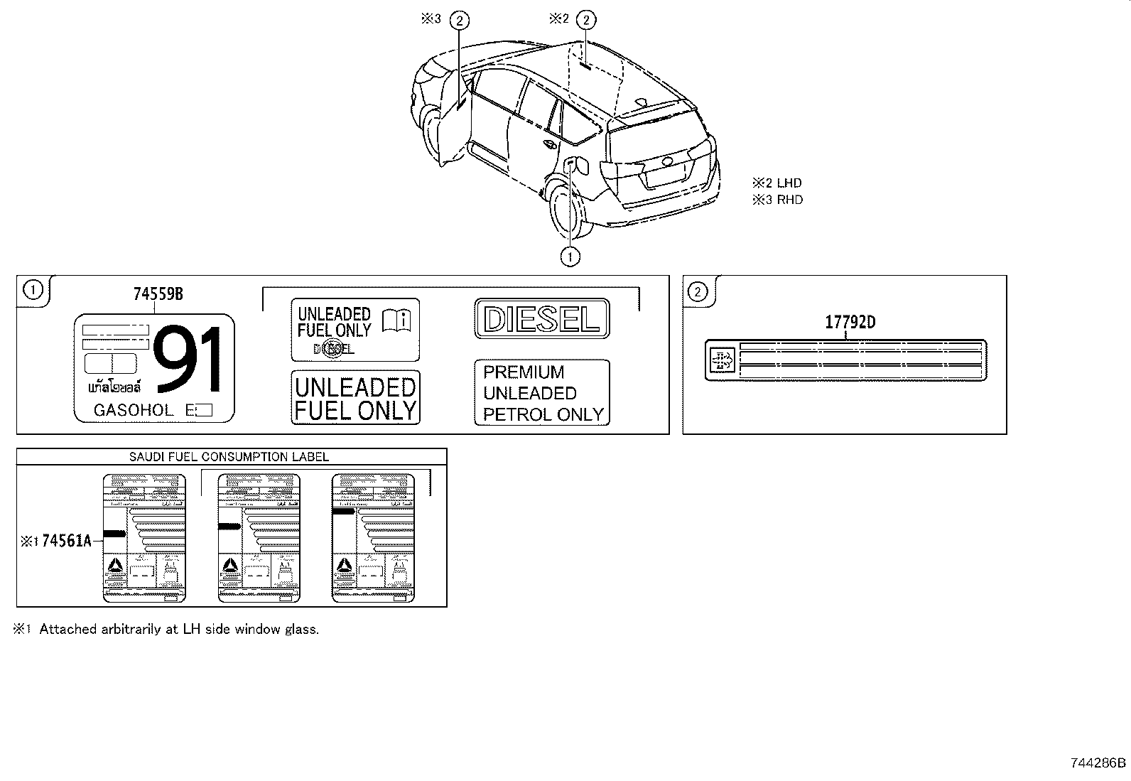42661-0KC40 LABEL, TIRE PRESSURE INFORMATION product image