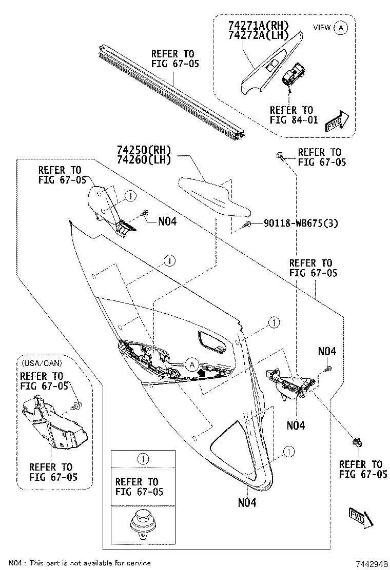 Toyota 74348-WB002 HOLDER, VISOR