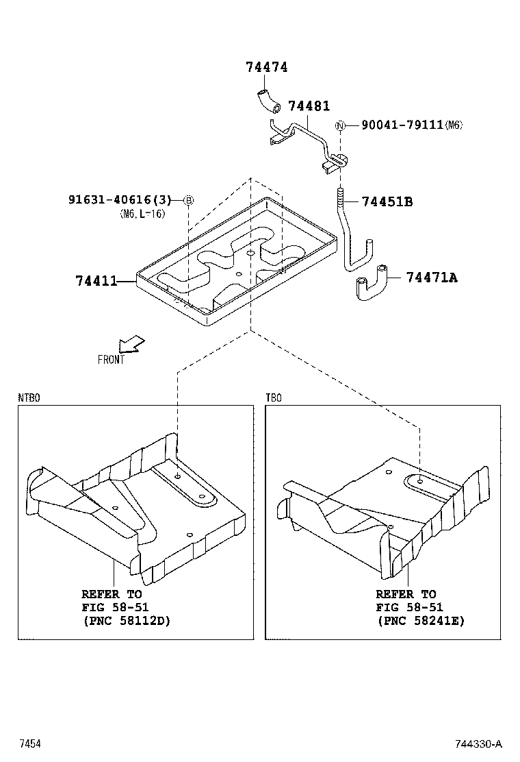 74404-B5040 CLAMP, BATTERY HOLD DOWN product image