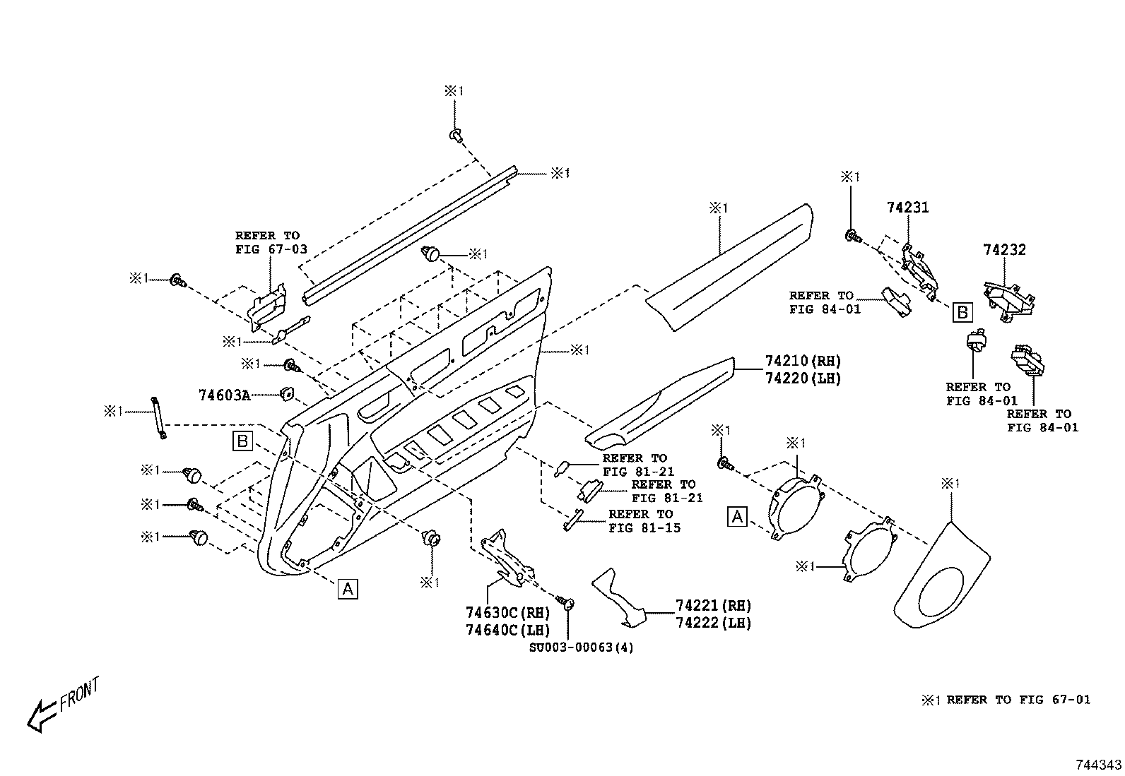 SU003-06751 ARMREST ASSY, FRONT, RH product image