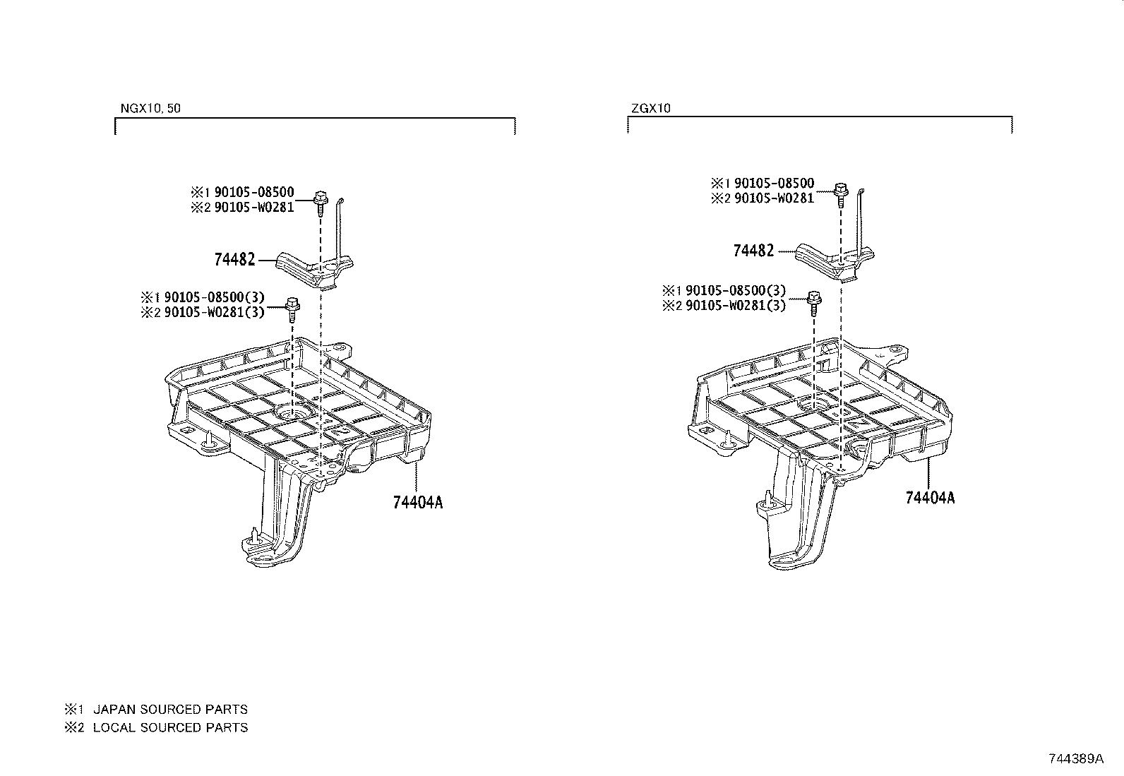 Toyota 74482-F4010 CLAMP, BATTERY, NO.2