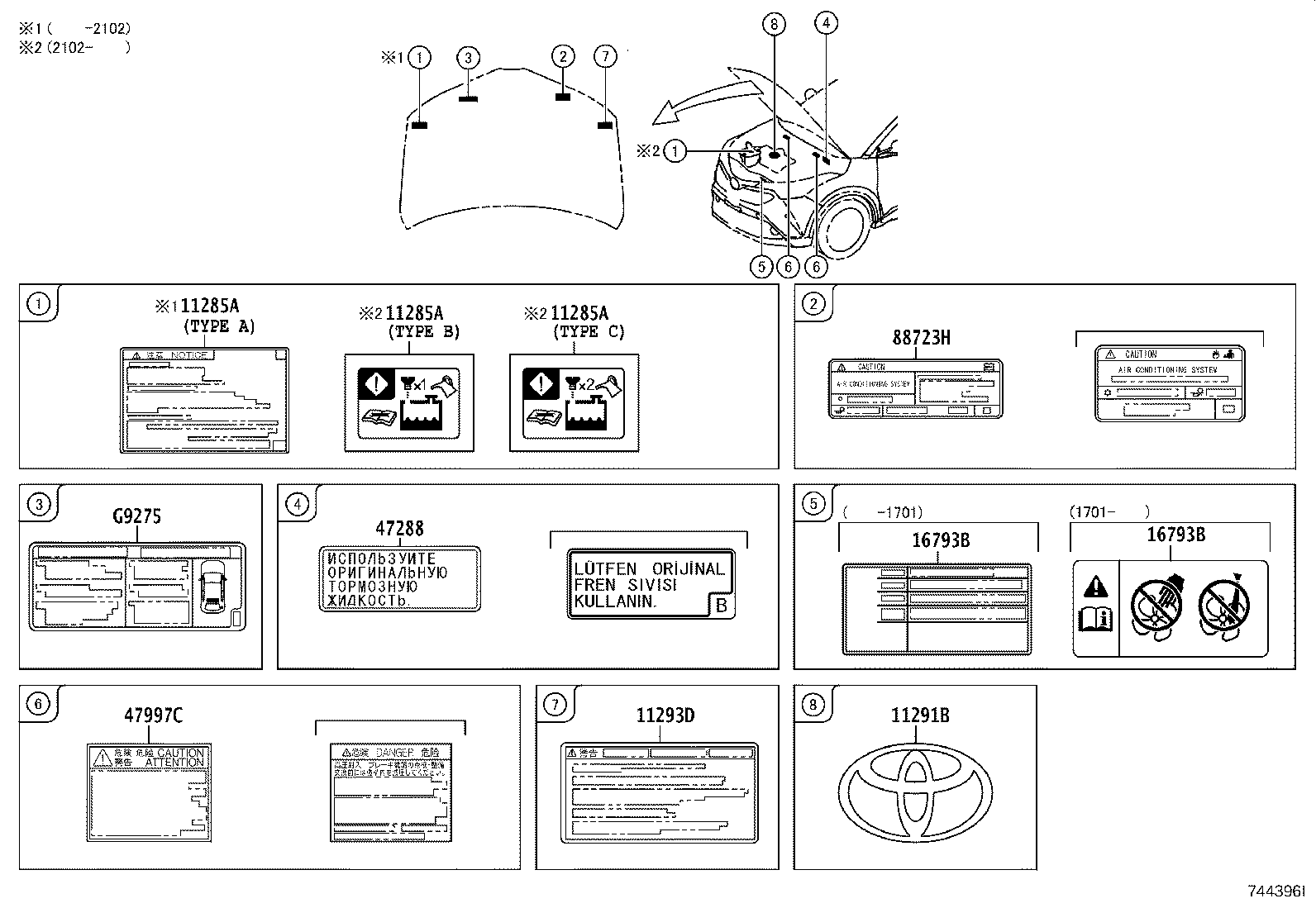 Toyota 11285-36050 LABEL, COOLANT SYSTEM NOTICE