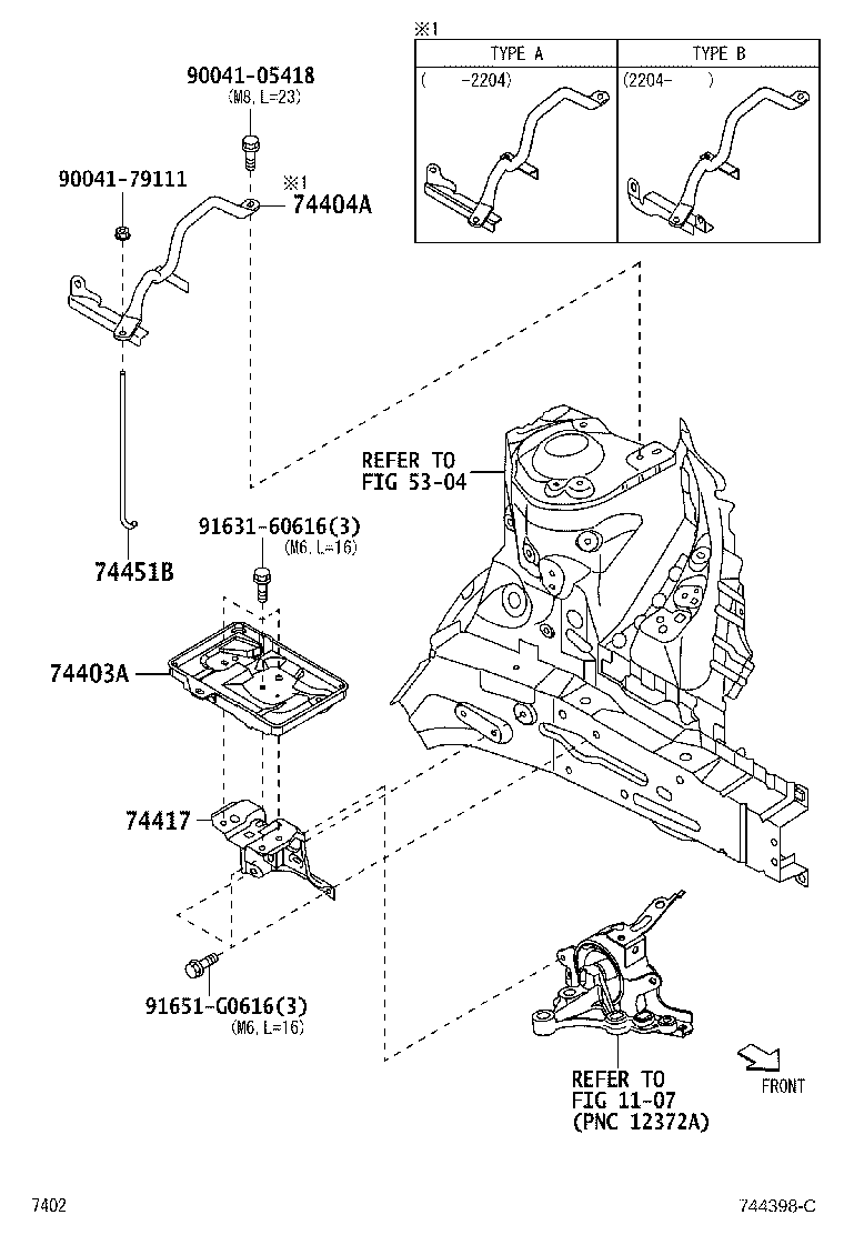 74404-B2240 CLAMP SUB-ASSY, BATTERY product image
