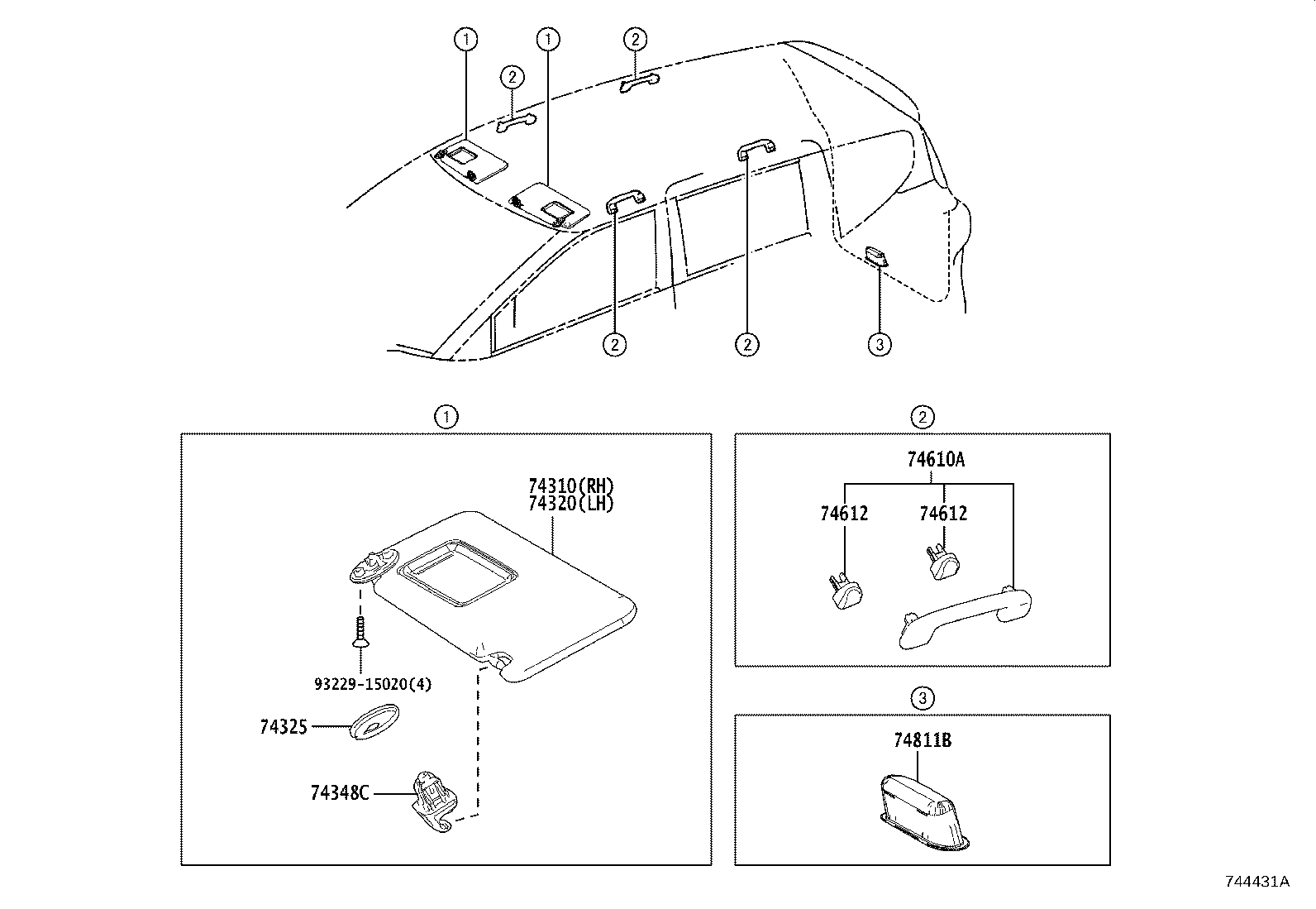 74232-0D560-C0 PANEL, FRONT ARMREST BASE, UPPER LH product image