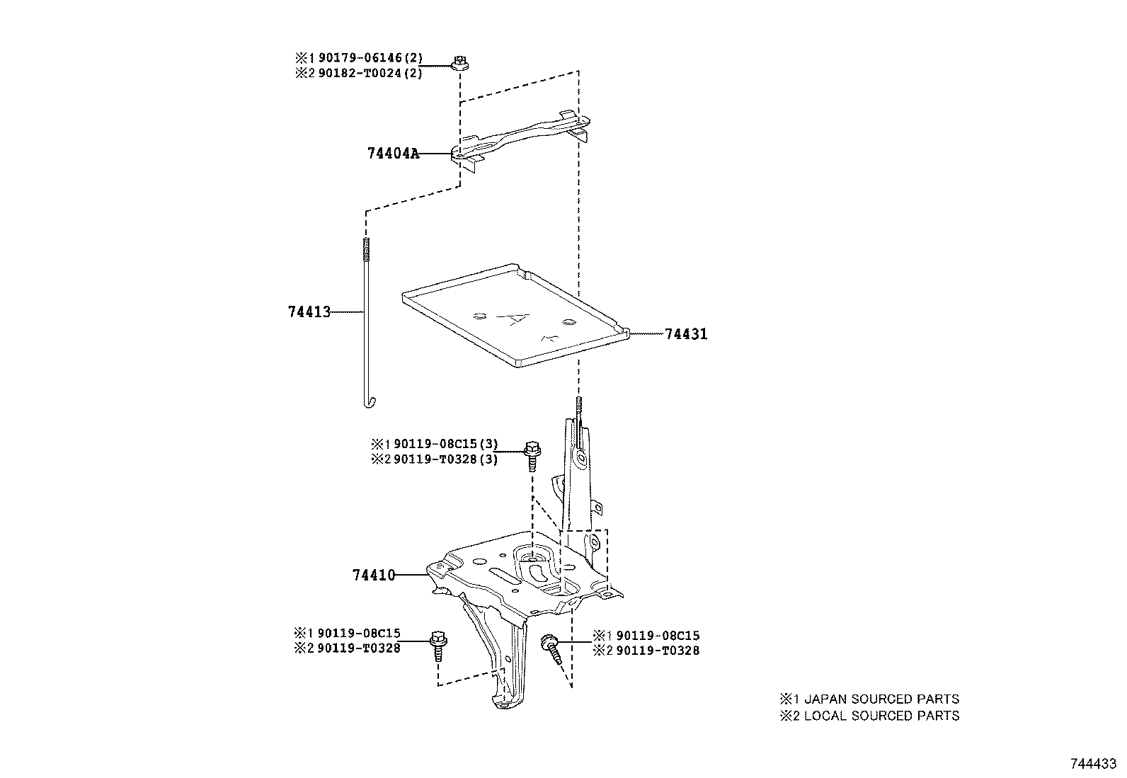 74410-0D270 CARRIER ASSY, BATTERY product image