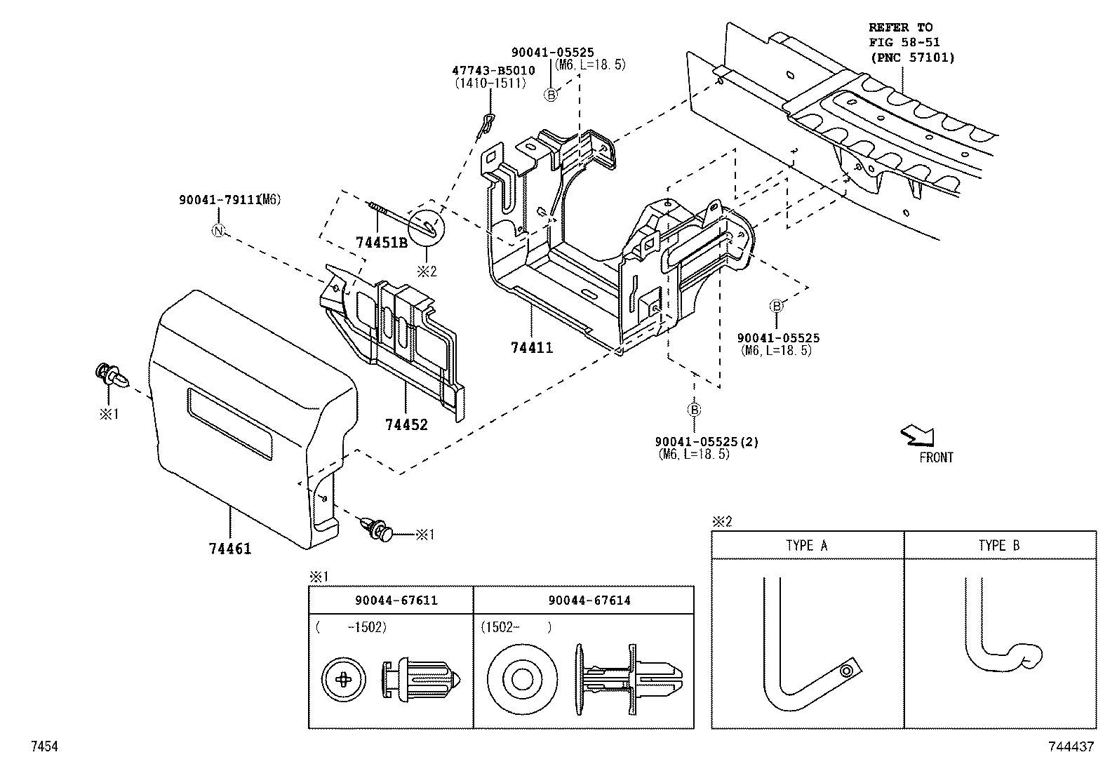 74451-B5030 BOLT, BATTERY CLAMP product image