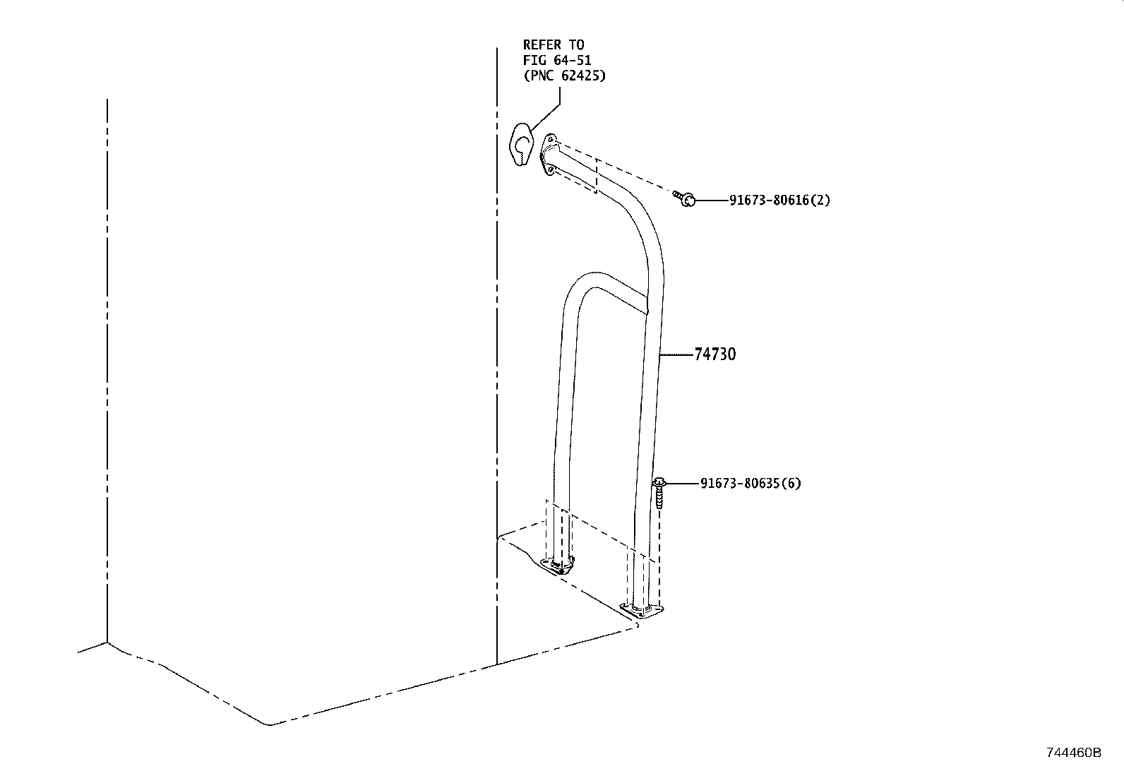 74707-36160 FRAME SUB-ASSY, HAND GRIP, NO.1 product image