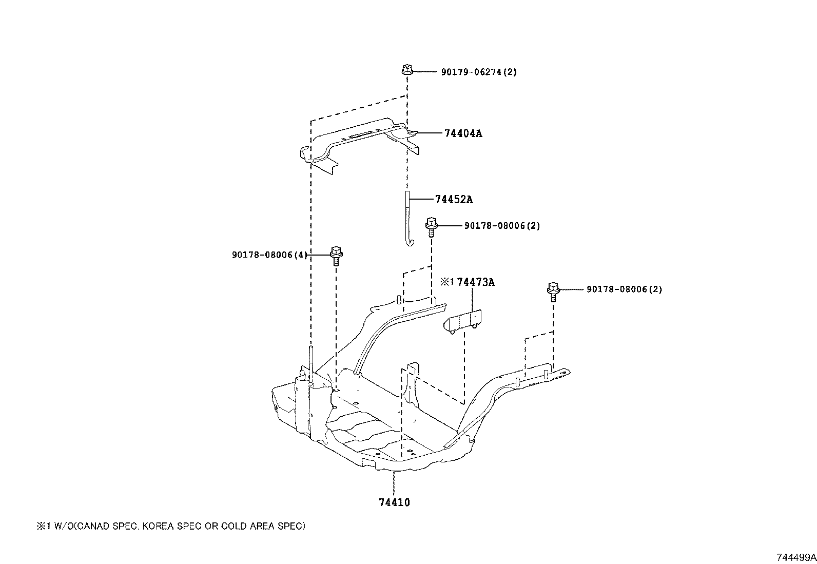 Toyota 74410-11010 CARRIER ASSY, BATTERY