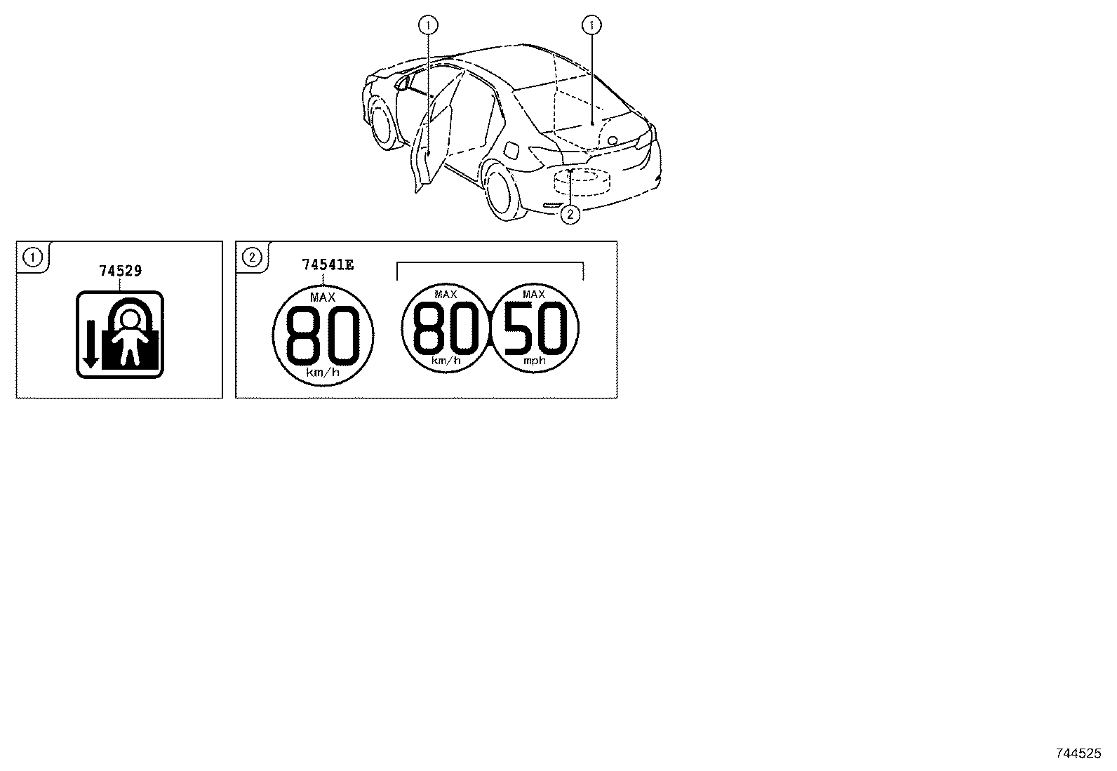 42661-02D80 LABEL, TIRE PRESSURE INFORMATION product image