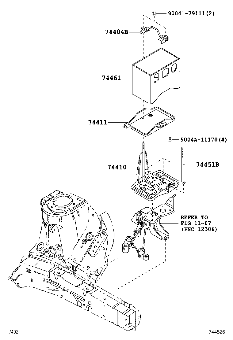 74405-BZ060 COVER, BATTERY product image