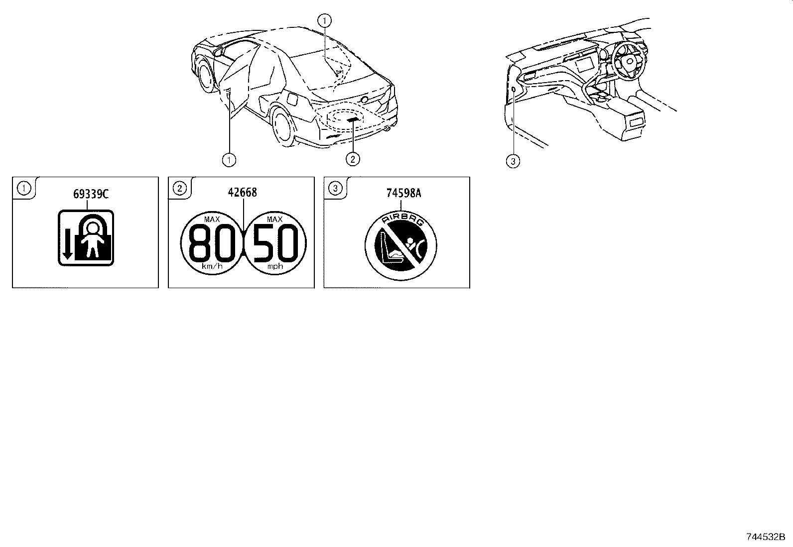 42661-33C02 LABEL, TIRE PRESSURE INFORMATION product image