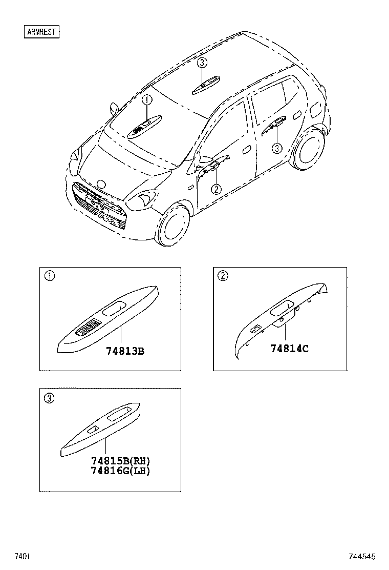 74348-BZ060-B1 HOLDER, VISOR product image
